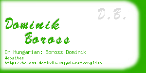 dominik boross business card